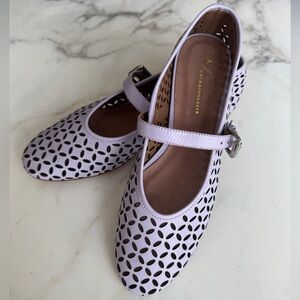 Anthropologie Lilac Cutout Flats